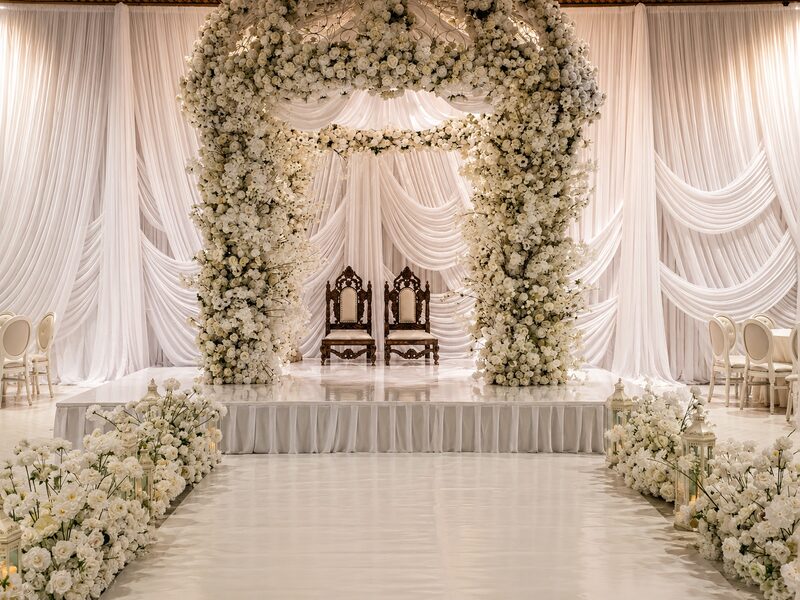 Floral Arch Stage — Canadian Wall to Wall Draping